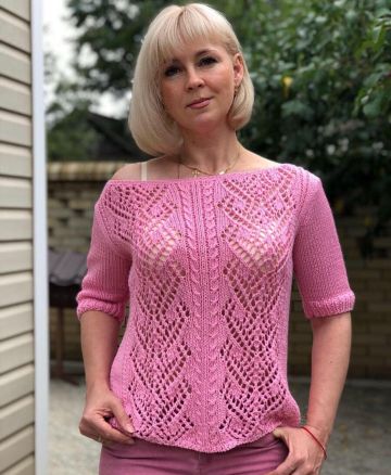 Pulli mit Ajourmuster